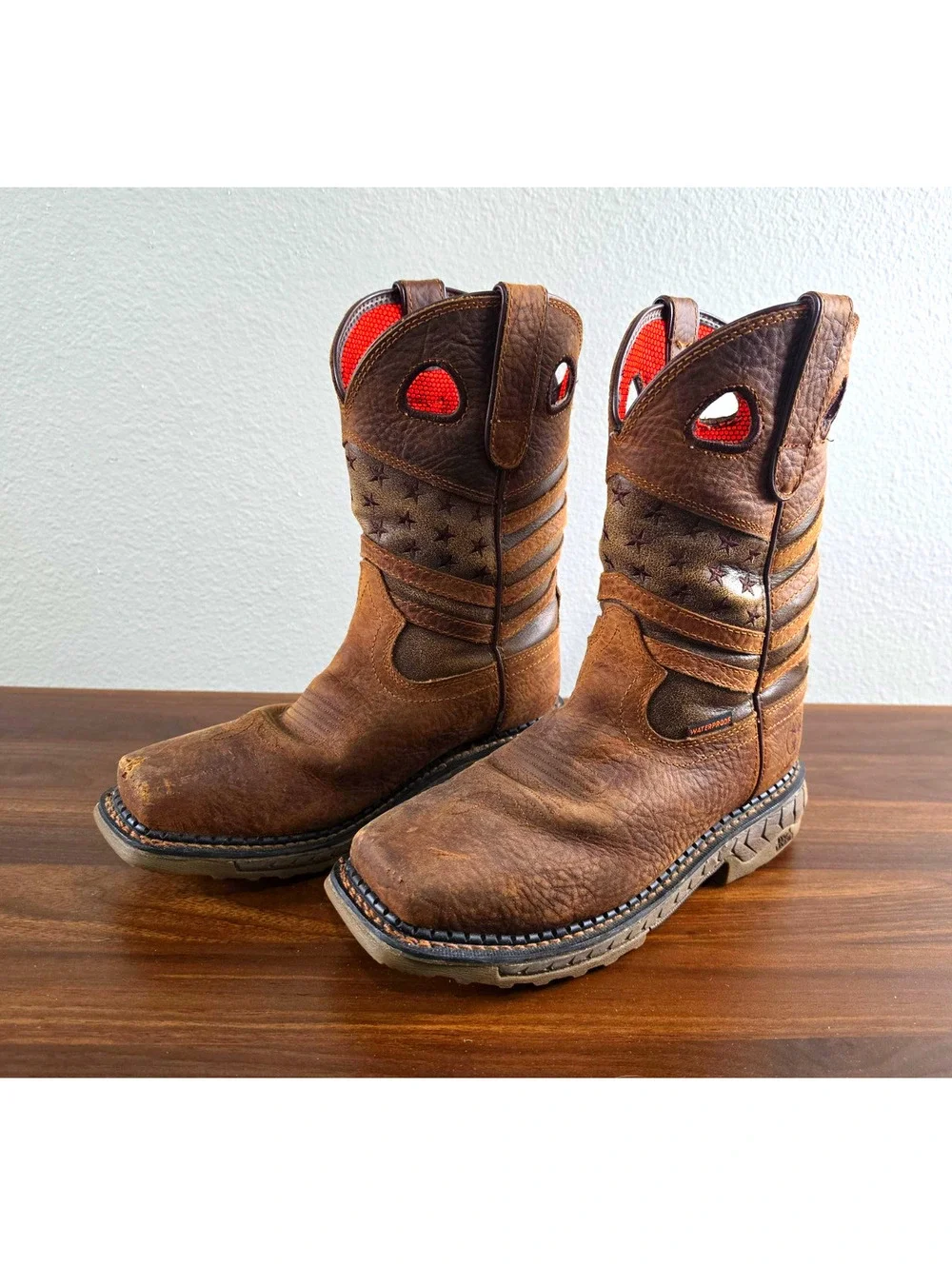 Tennessee Work Boot Co. Leather Cowboy/Work Boot, Steel Toe, Waterproof Mens 8W